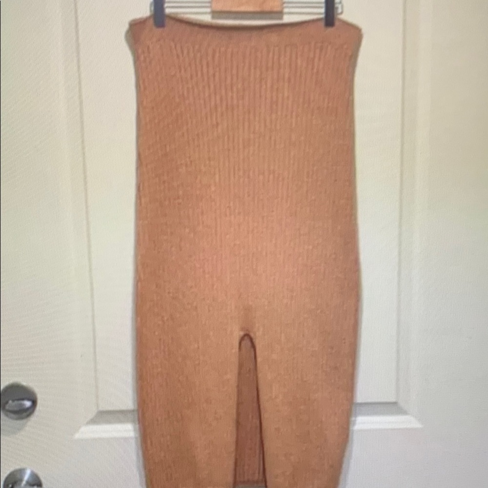 Tan Ribbed Knit Pants